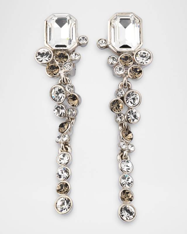 Mixed Crystal Clip-On Earrings